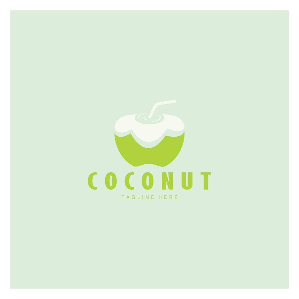 kokosnoot logo ontwerp sjabloon illustratie vector