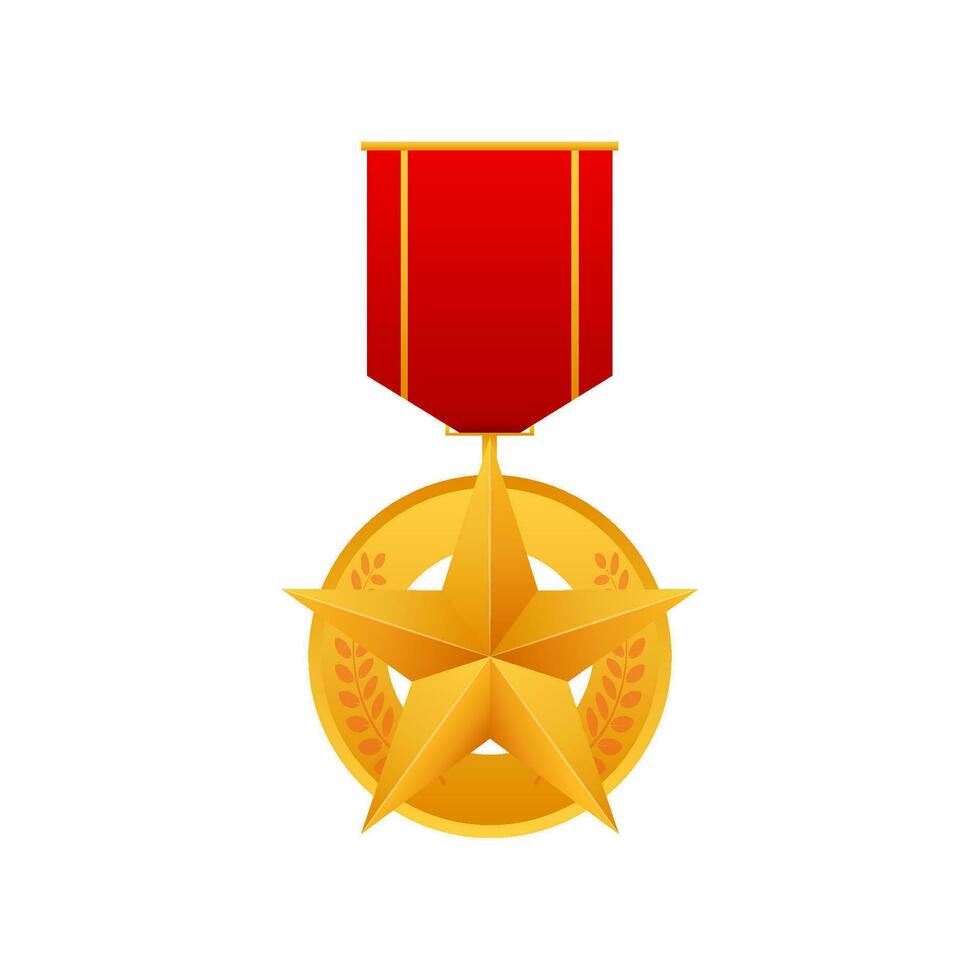 held van de Sovjet unie goud ster prijs. illustratie Aan wit achtergrond. vector voorraad illustratie