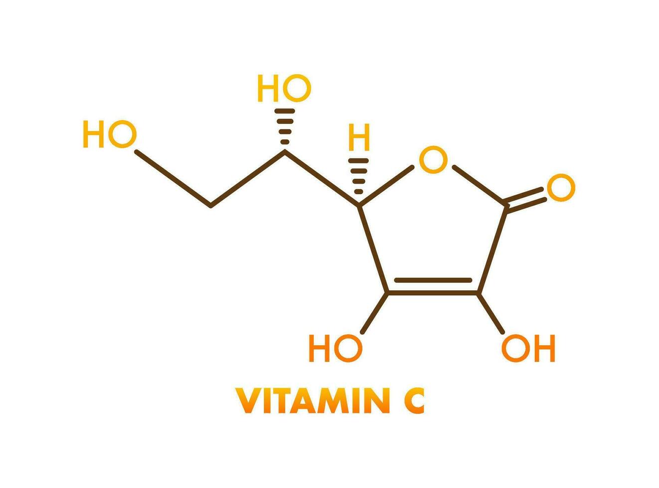 3d vitamine c formule voor concept ontwerp. Gezondheid zorg concept. vector