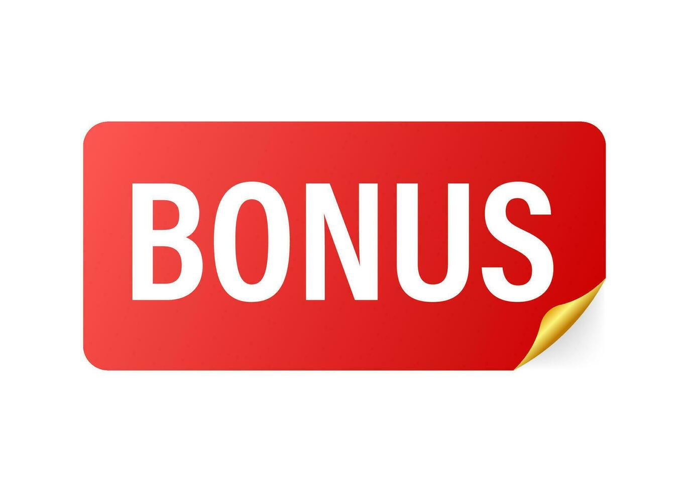 rood banier bonus. lint bonus Aan wit achtergrond. vector illustratie