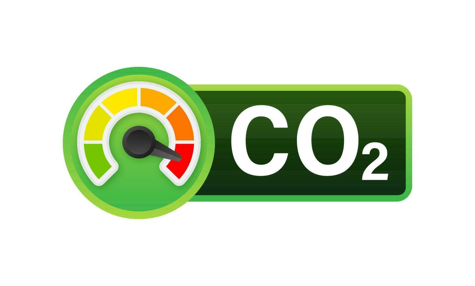 illustratie met co2 indicator. ecologie ontwerp Aan wit achtergrond. vector illustratie