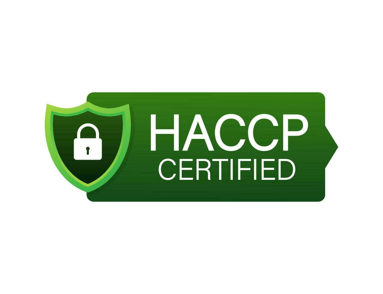 haccp gecertificeerd icoon Aan wit achtergrond. vector voorraad illustratie