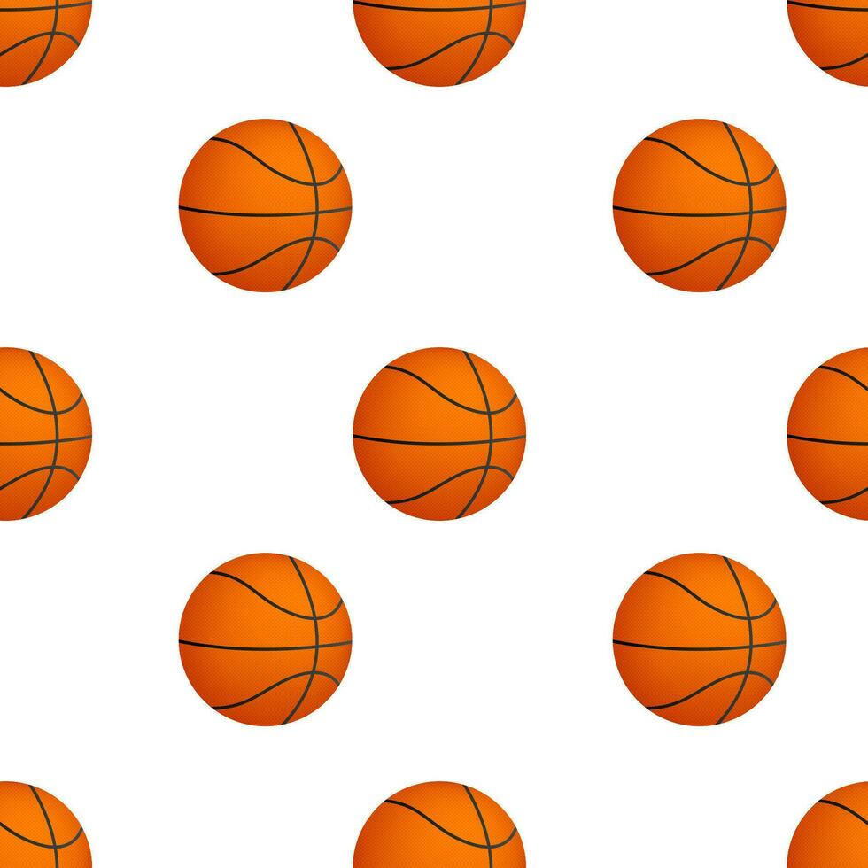 basketbal bal patroon Aan wit achtergrond. vector illustratie