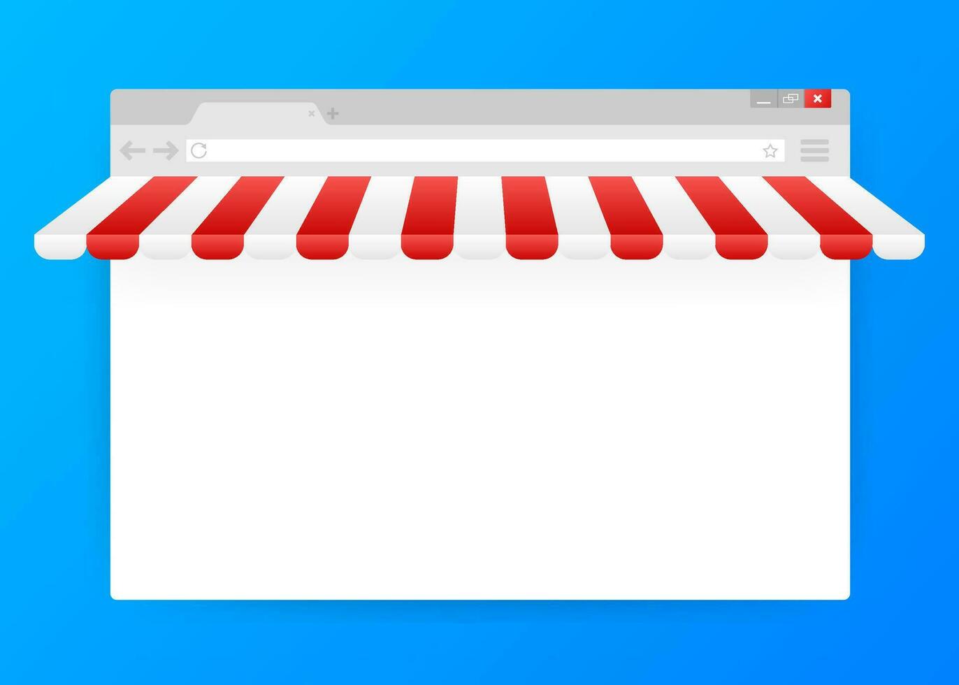 internet winkelen, browser sjabloon concept. browser winkelen. vector voorraad illustratie