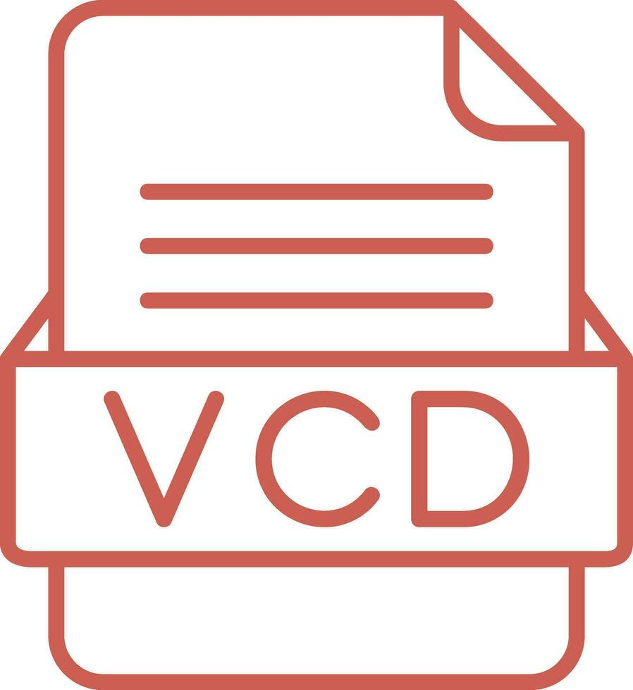 vcd het dossier formaat vector icoon