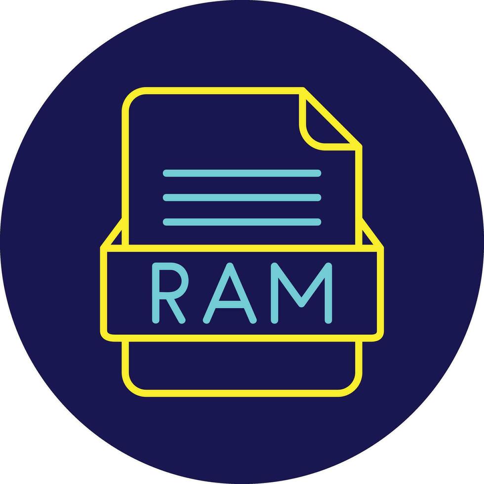 RAM het dossier formaat vector icoon