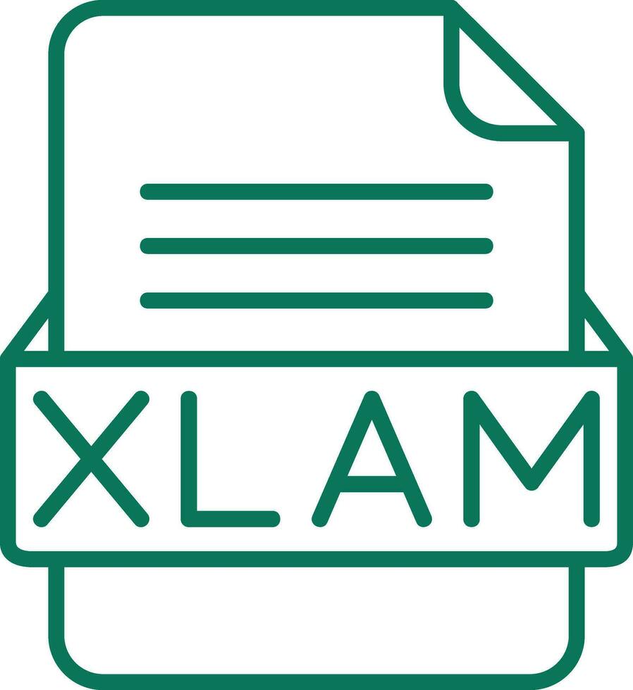 xlam het dossier formaat vector icoon