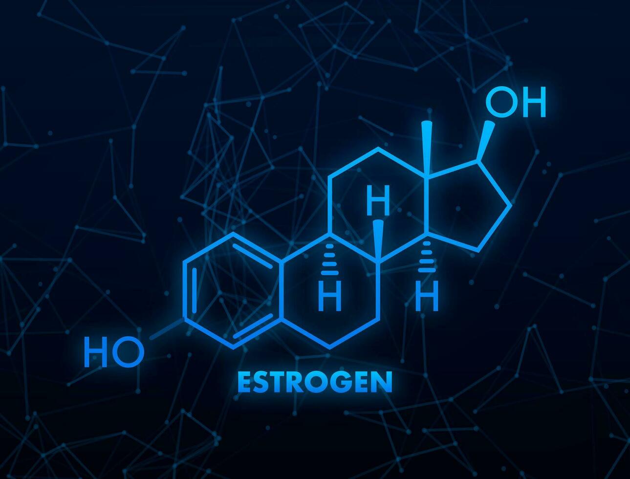 tekening oestrogeen formule voor concept ontwerp. tekening vector illustratie. vector icoon.