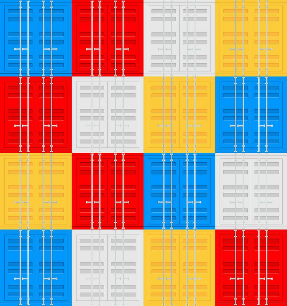 reeks Verzending lading houder twintig en veertig voeten. voor logistiek en vervoer. vector voorraad illustratie