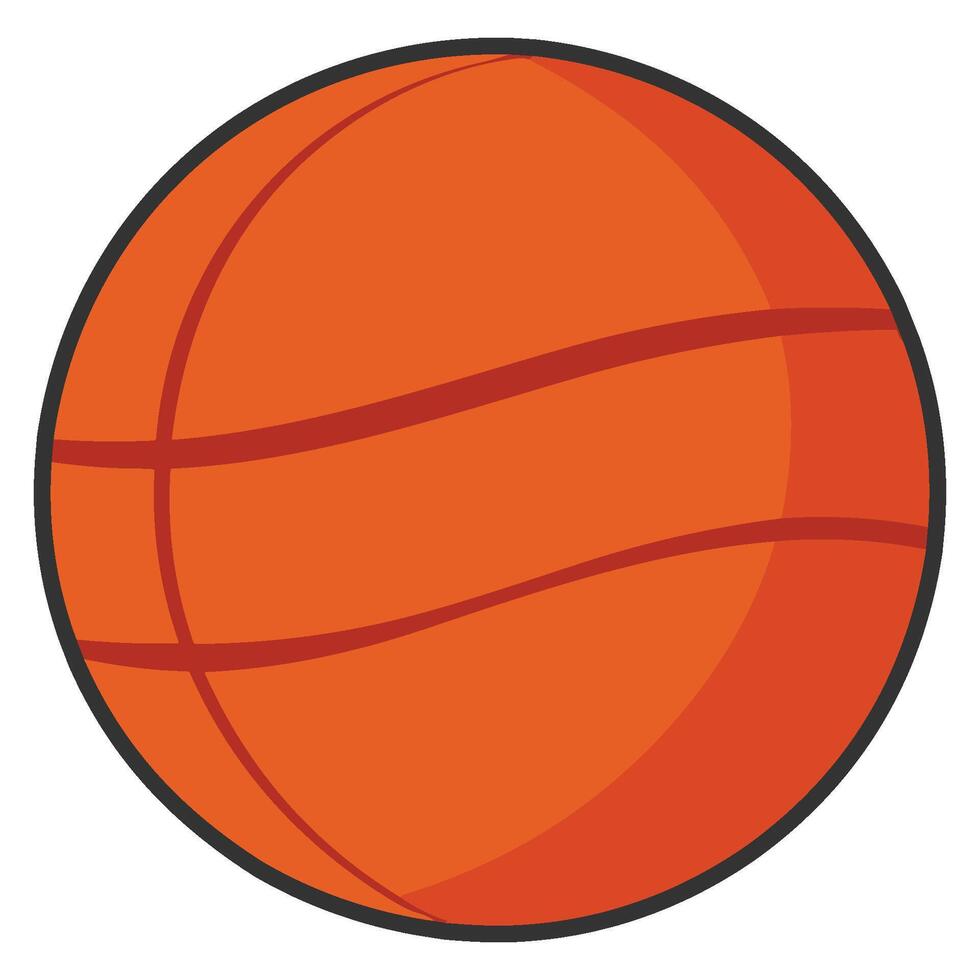 basketbal vector clip art geïsoleerd Aan wit achtergrond, kleurrijk basketbal illustratie