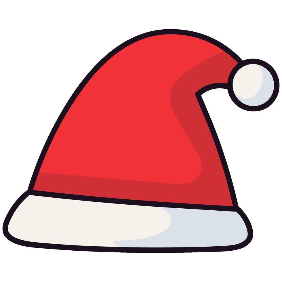 vrij de kerstman hoed vector clip art, Kerstmis hoed illustratie