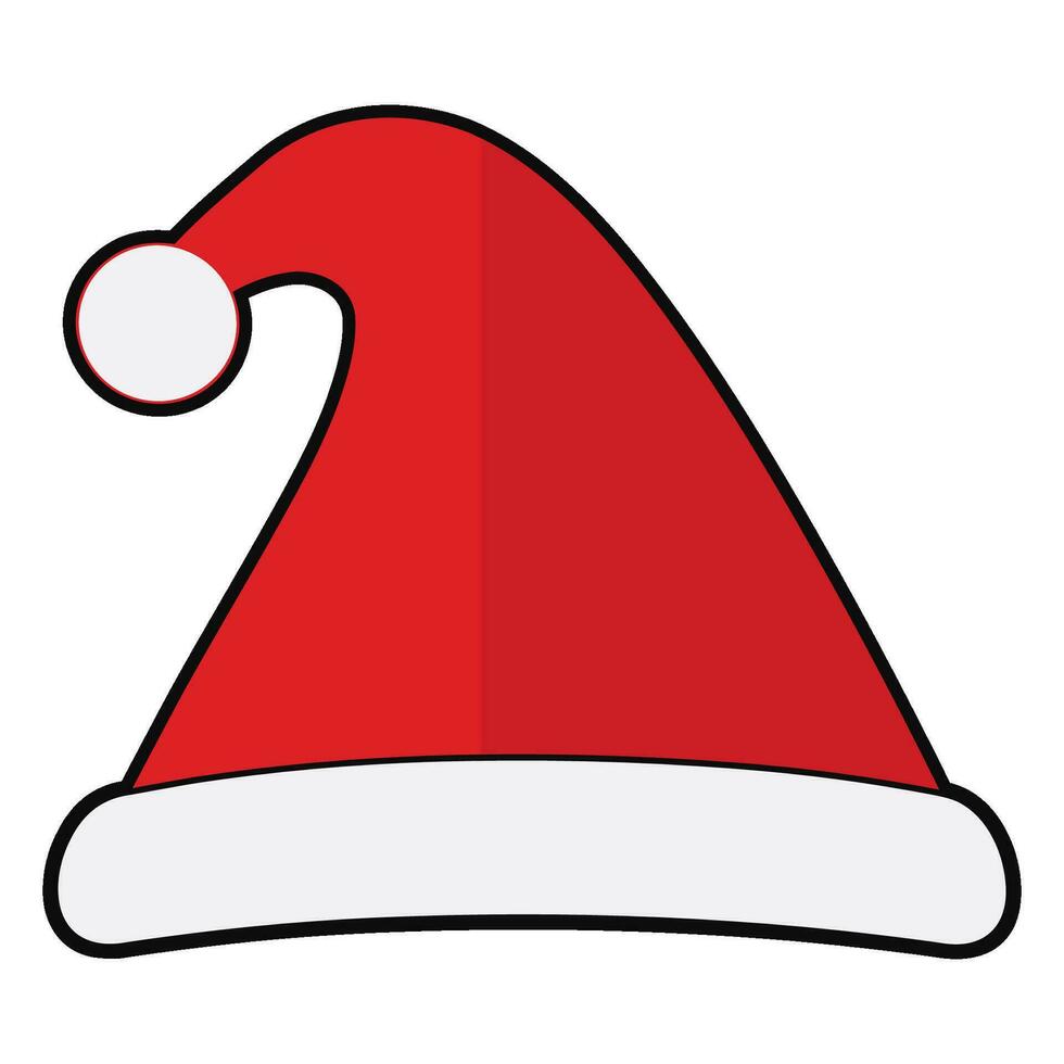 vrij de kerstman hoed vector clip art, Kerstmis hoed illustratie