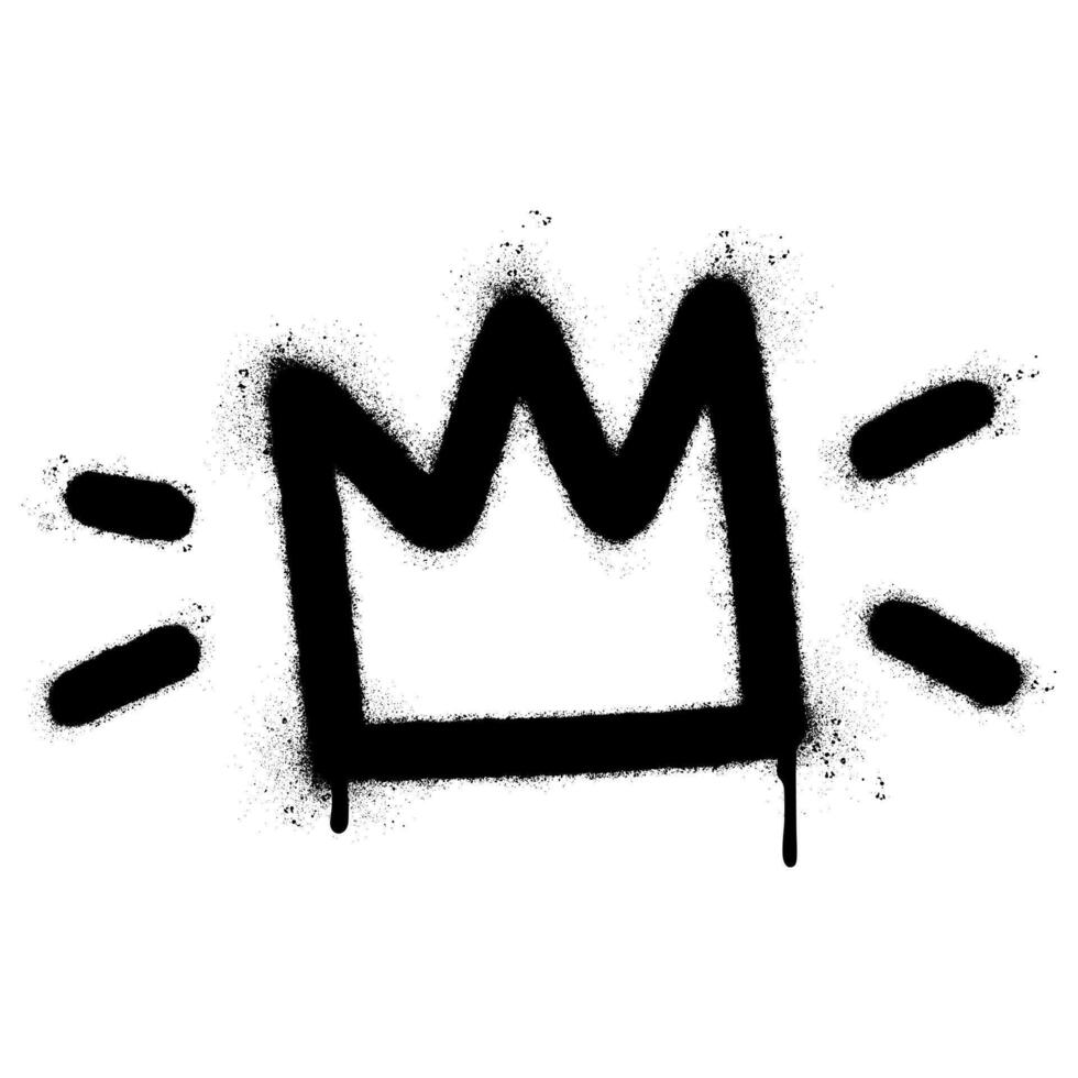 graffiti verstuiven kroon icoon geïsoleerd Aan wit achtergrond. vector illustratie.