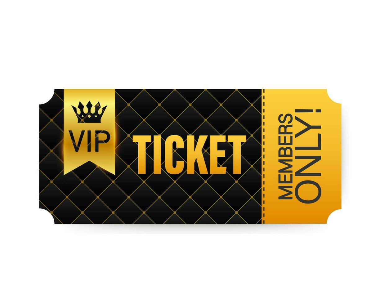 vip club kaarten, leden enkel en alleen goud lint, label. goud en luxe, lidmaatschap icoon, exclusief en prioriteit. vector voorraad illustratie.