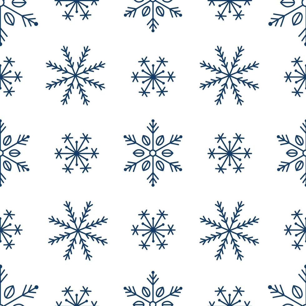 sneeuwvlok naadloos patroon. winter verkoudheid seizoen, vakantie. Kerstmis en nieuw jaar. achtergrond, digitaal papier, omhulsel papier. vector
