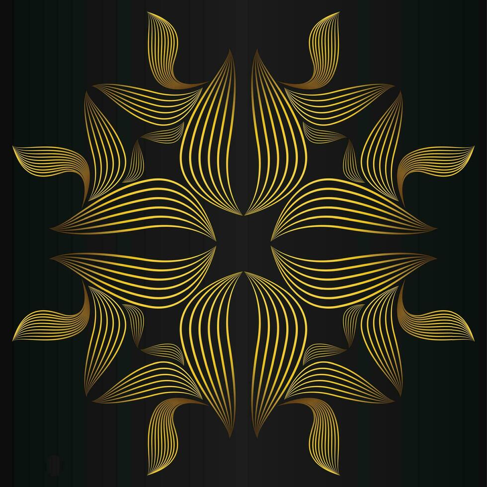 gouden bloem bloemblaadje, luxe goud bloemen decoratie vector