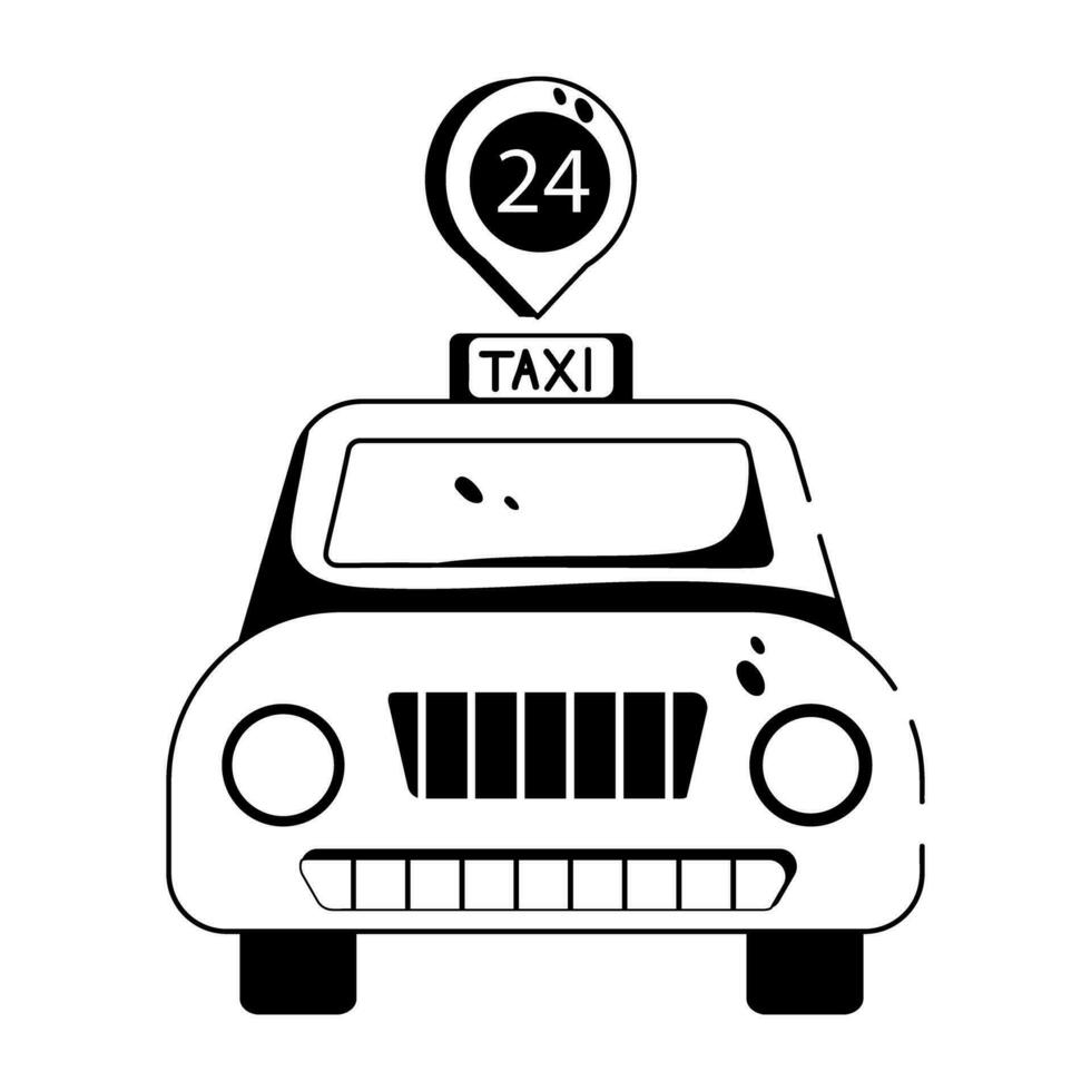 modieus taxi plaats vector