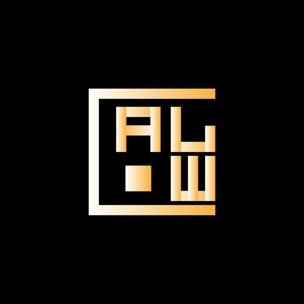 alw brief logo vector ontwerp, alw gemakkelijk en modern logo. alw luxueus alfabet ontwerp