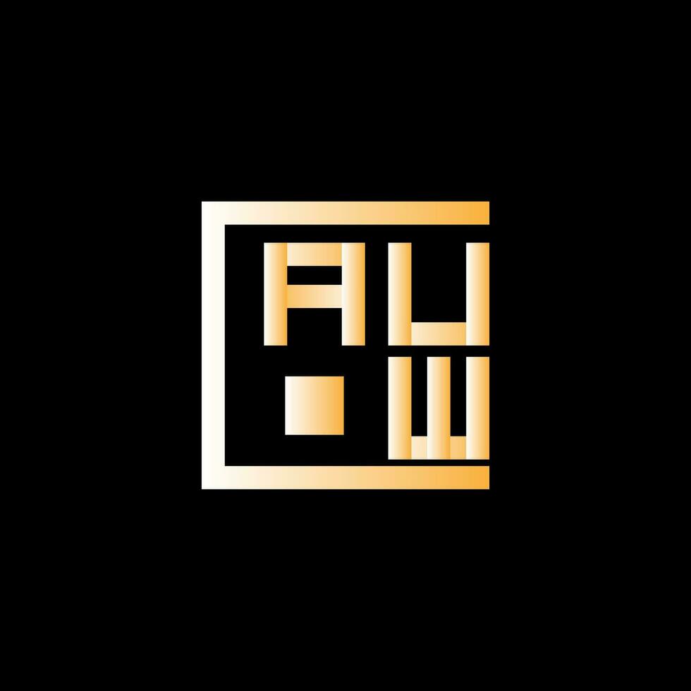 auw brief logo vector ontwerp, auw gemakkelijk en modern logo. auw luxueus alfabet ontwerp