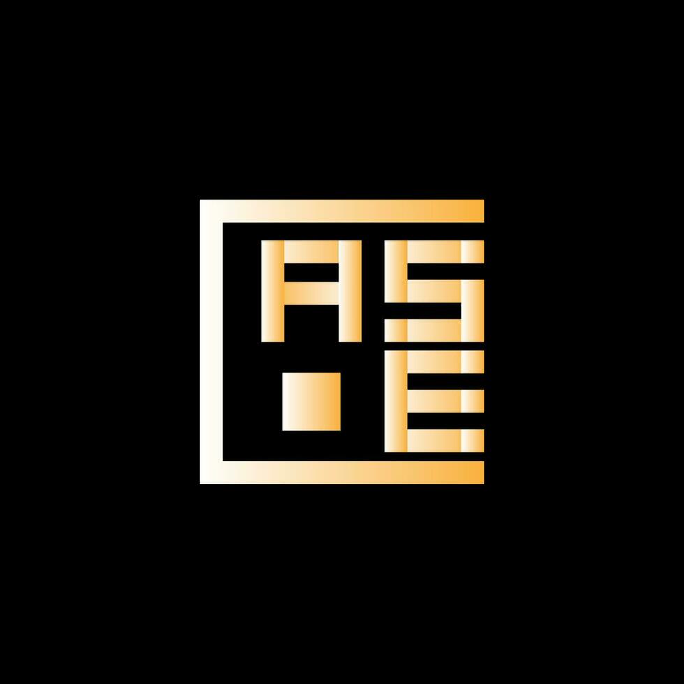 ase brief logo vector ontwerp, ase gemakkelijk en modern logo. ase luxueus alfabet ontwerp