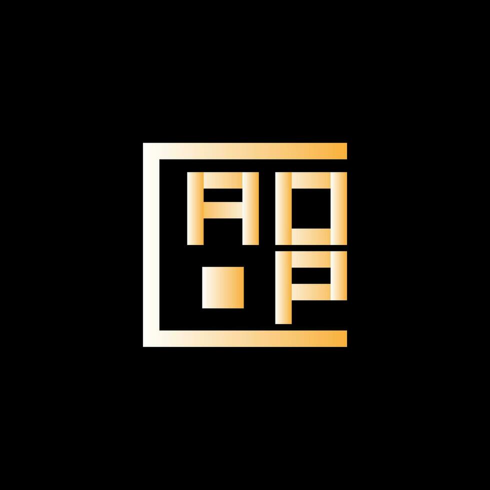 aop brief logo vector ontwerp, aop gemakkelijk en modern logo. aop luxueus alfabet ontwerp