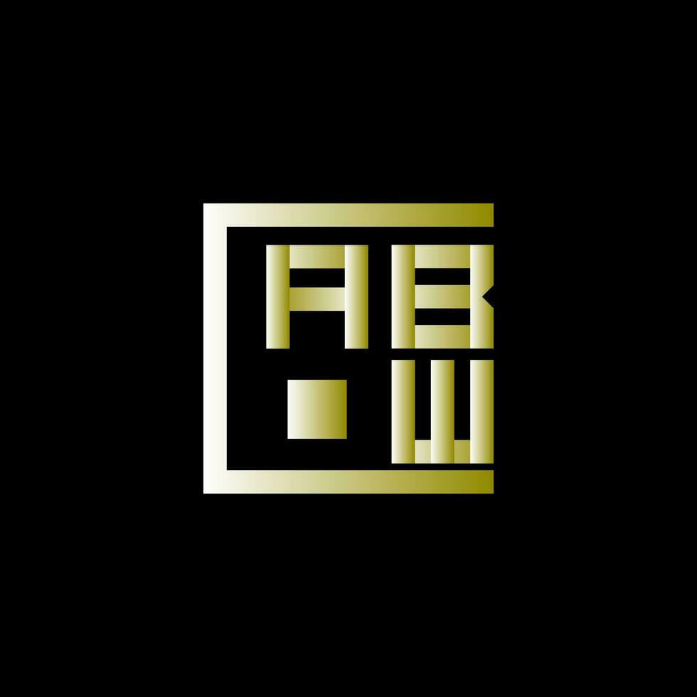 abw brief logo vector ontwerp, abw gemakkelijk en modern logo. abw luxueus alfabet ontwerp