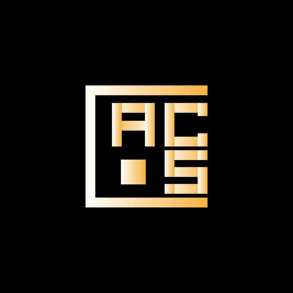 acs brief logo vector ontwerp, acs gemakkelijk en modern logo. acs luxueus alfabet ontwerp