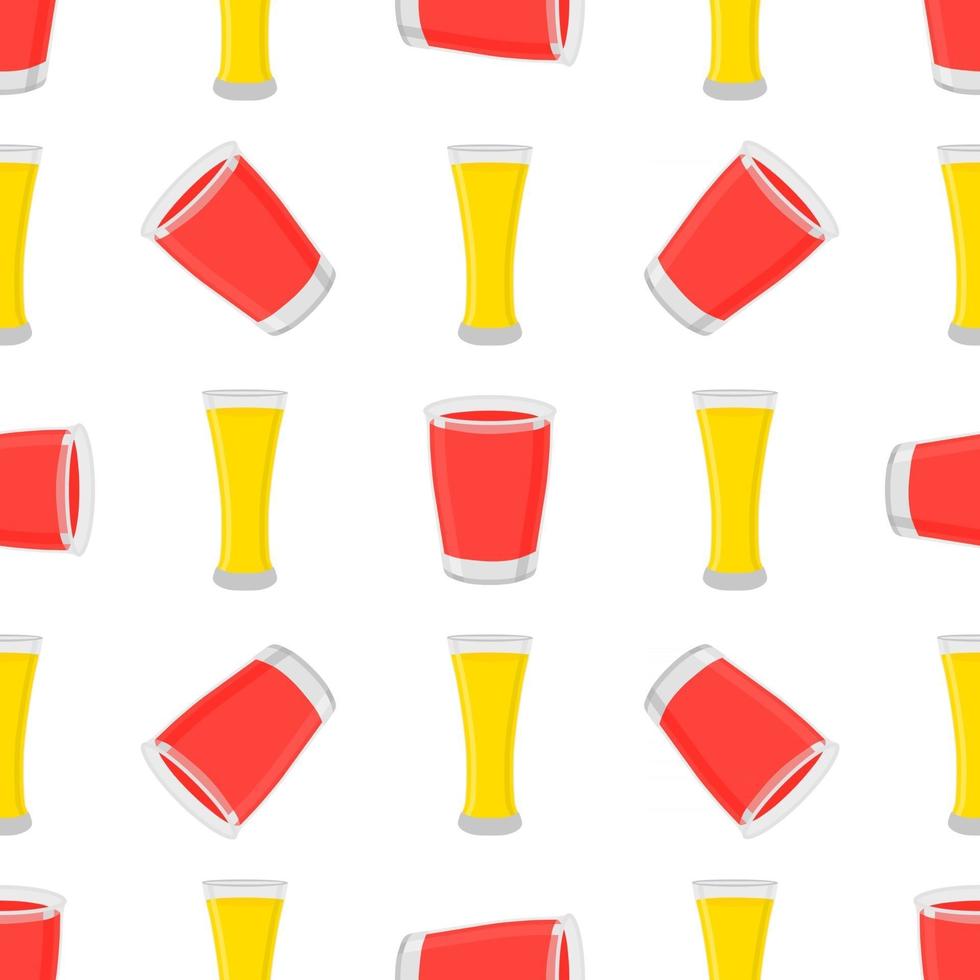 illustratie op thema grote gekleurde limonade in glazen beker vector