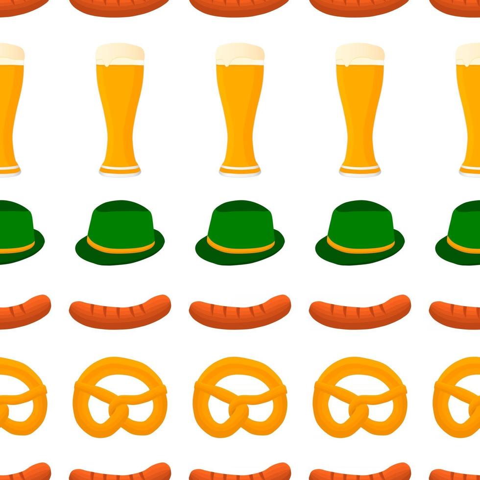 illustratie op thema groot gekleurd patroon oktoberfest vector