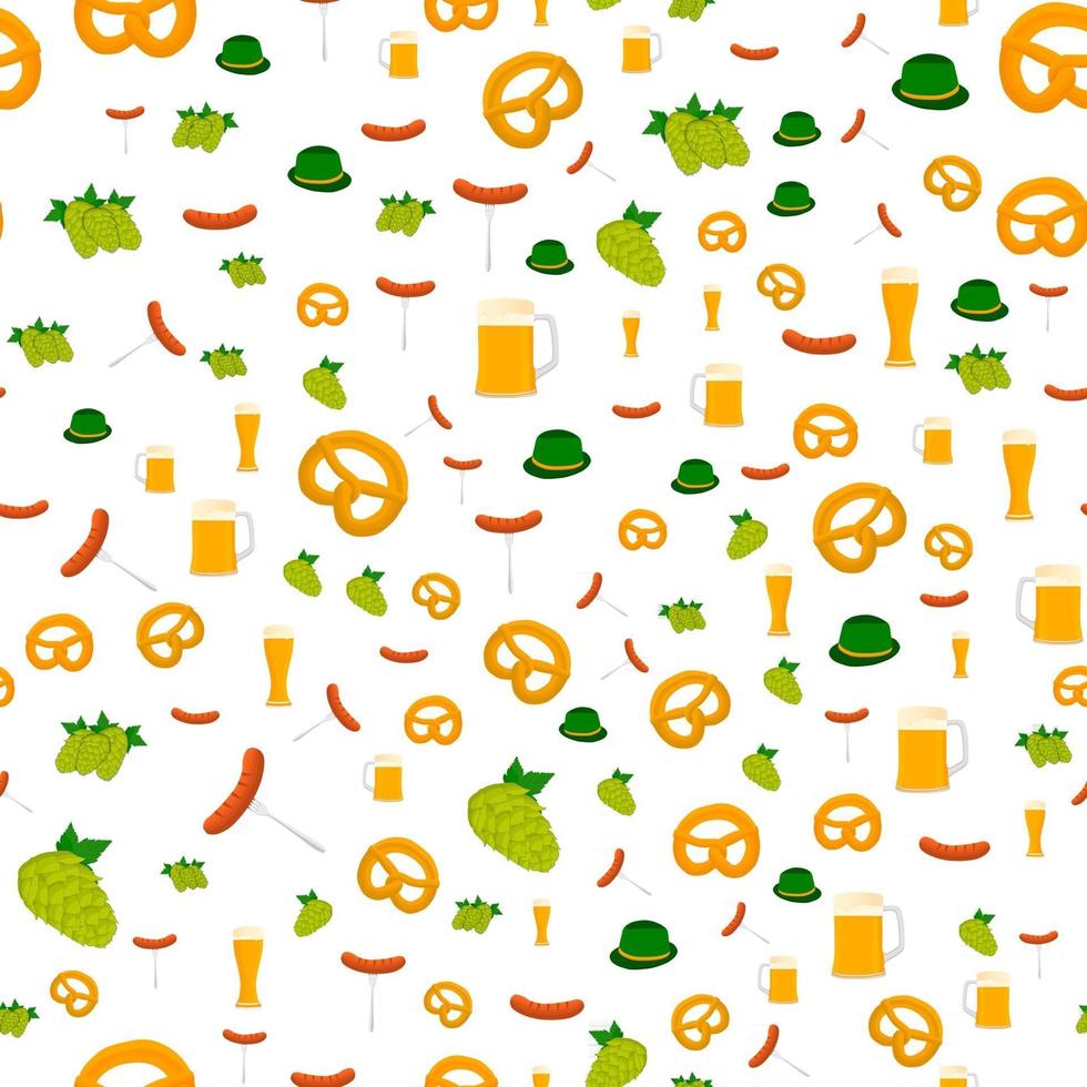 illustratie op thema groot gekleurd patroon oktoberfest vector