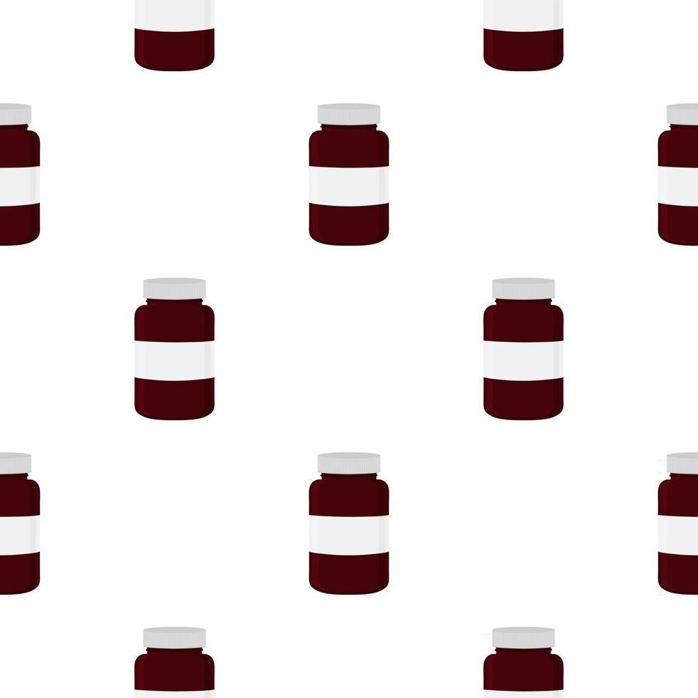 grote gekleurde set verschillende soorten pillen in een gesloten pot vector