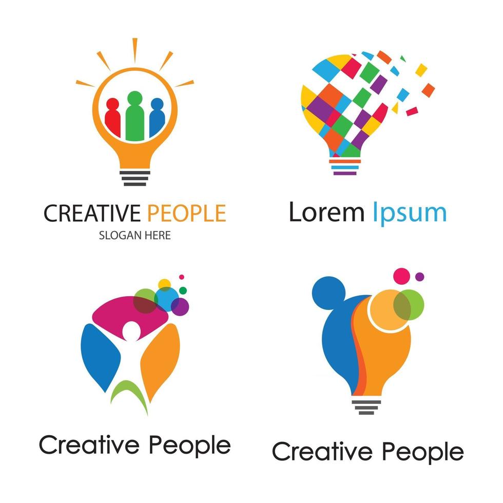 creatieve mensen logo afbeeldingen illustratie vector