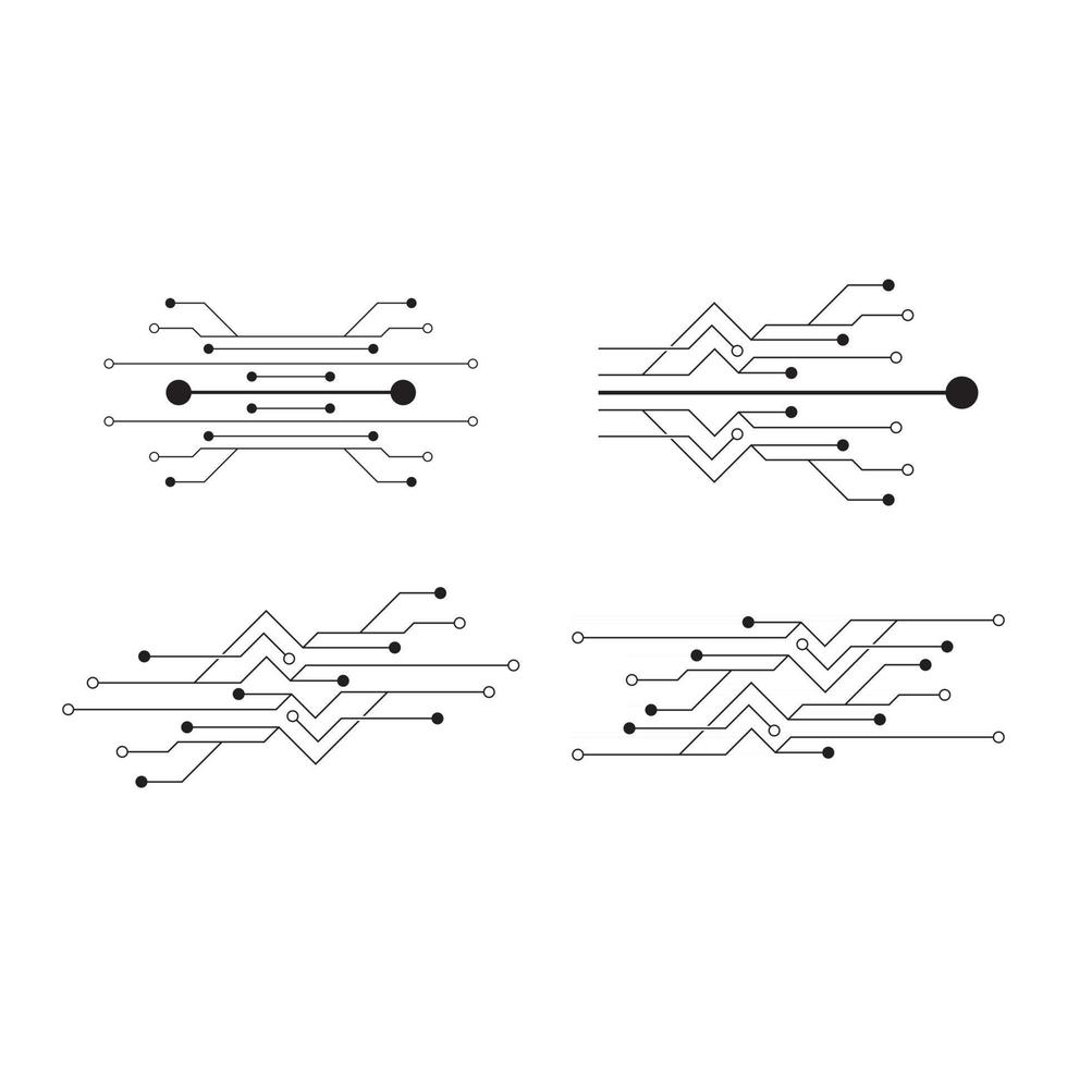 circuit logo ontwerp vector