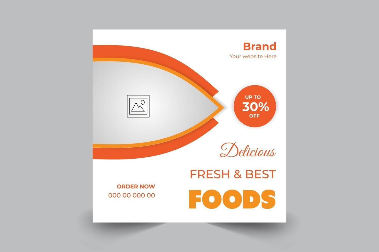 restaurant banner post sjabloon vector voor uw foodservices