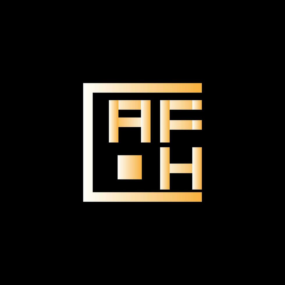 afh brief logo vector ontwerp, afh gemakkelijk en modern logo. afh luxueus alfabet ontwerp