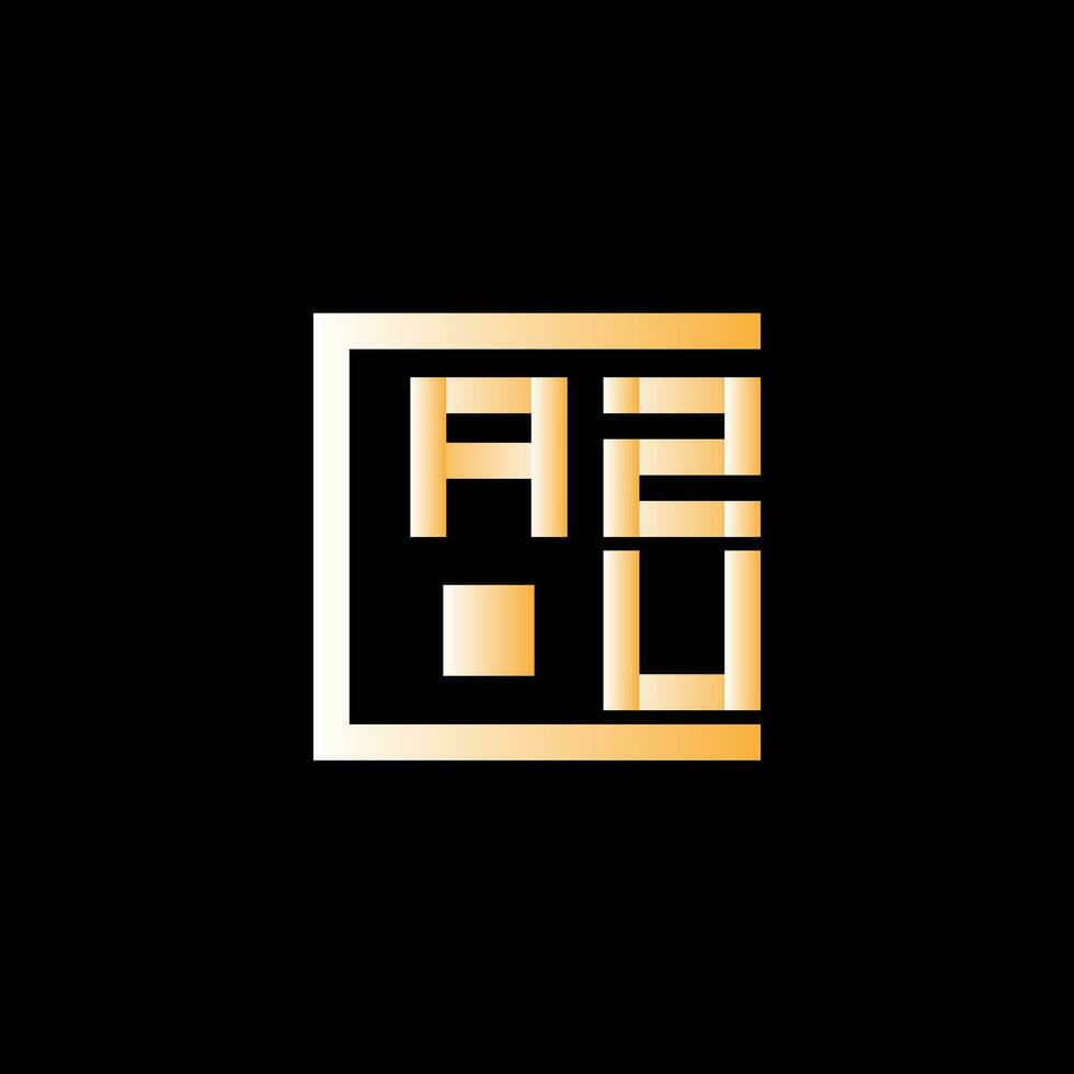 azu brief logo vector ontwerp, azu gemakkelijk en modern logo. azu luxueus alfabet ontwerp