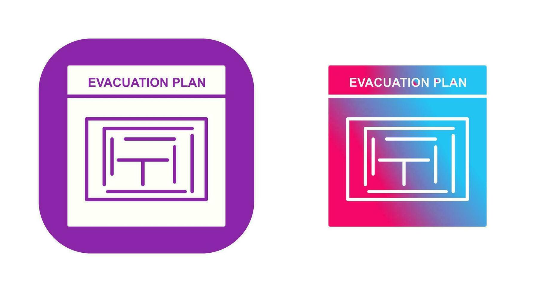 evacuatie plan vector icoon