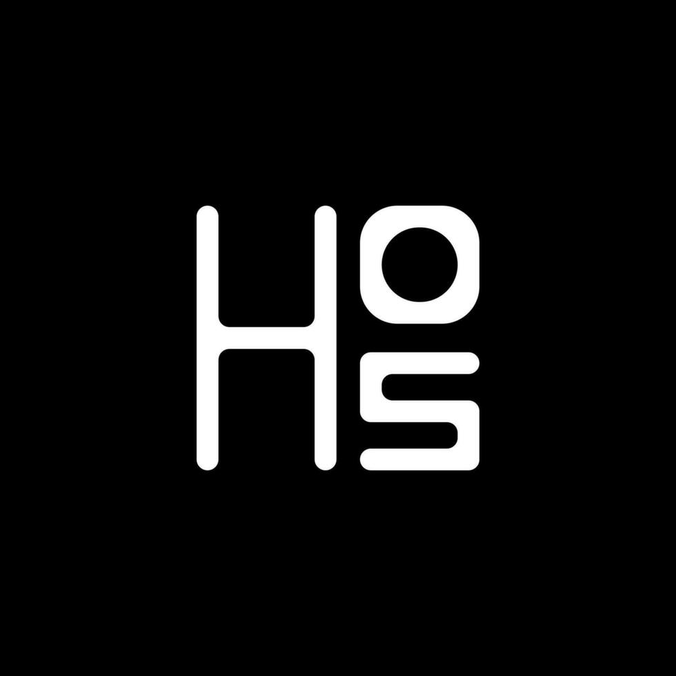 hos brief logo vector ontwerp, hos gemakkelijk en modern logo. hos luxueus alfabet ontwerp