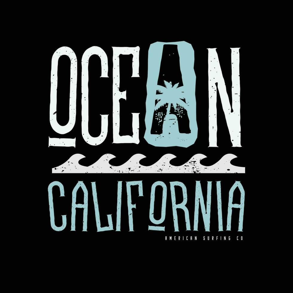 vector illustratie Aan de thema van Californië. t-shirt grafiek, poster, banier, folder, afdrukken en ansichtkaart