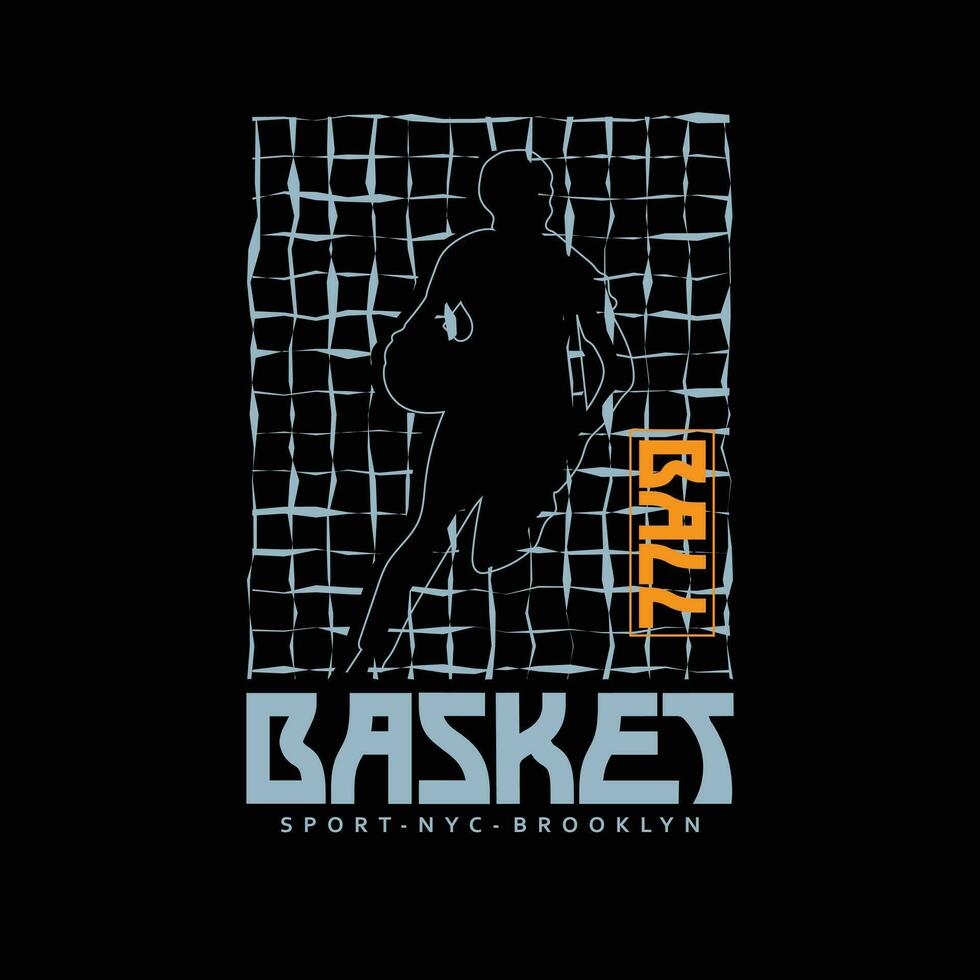 vector illustratie Aan de thema van basketbal. t-shirt grafiek, poster, banier, folder, afdrukken en ansichtkaart