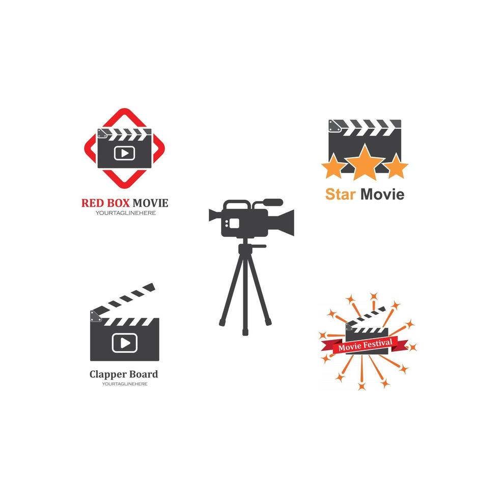 Filmklapper film pictogram vectorillustratie vector