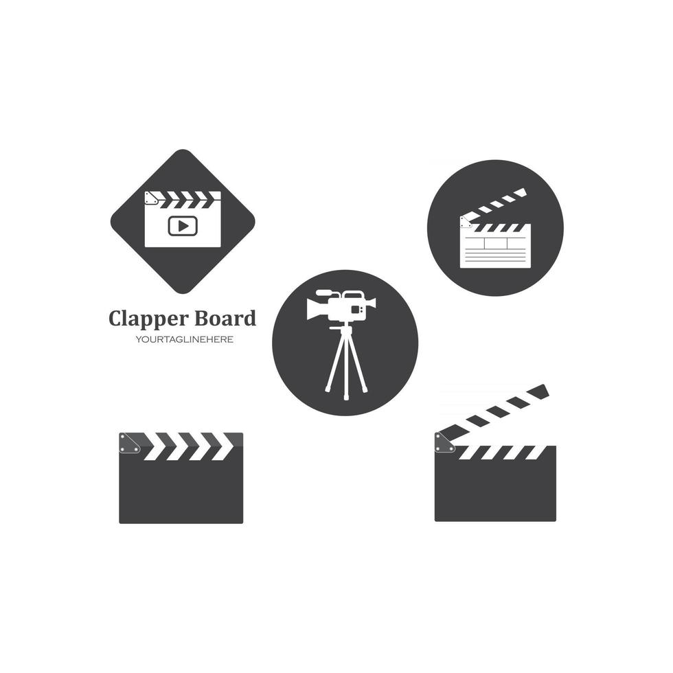 Filmklapper film pictogram vectorillustratie vector