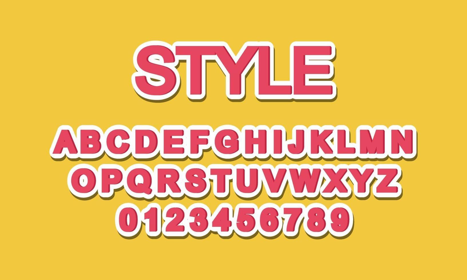 stijl lettertype alfabet vector