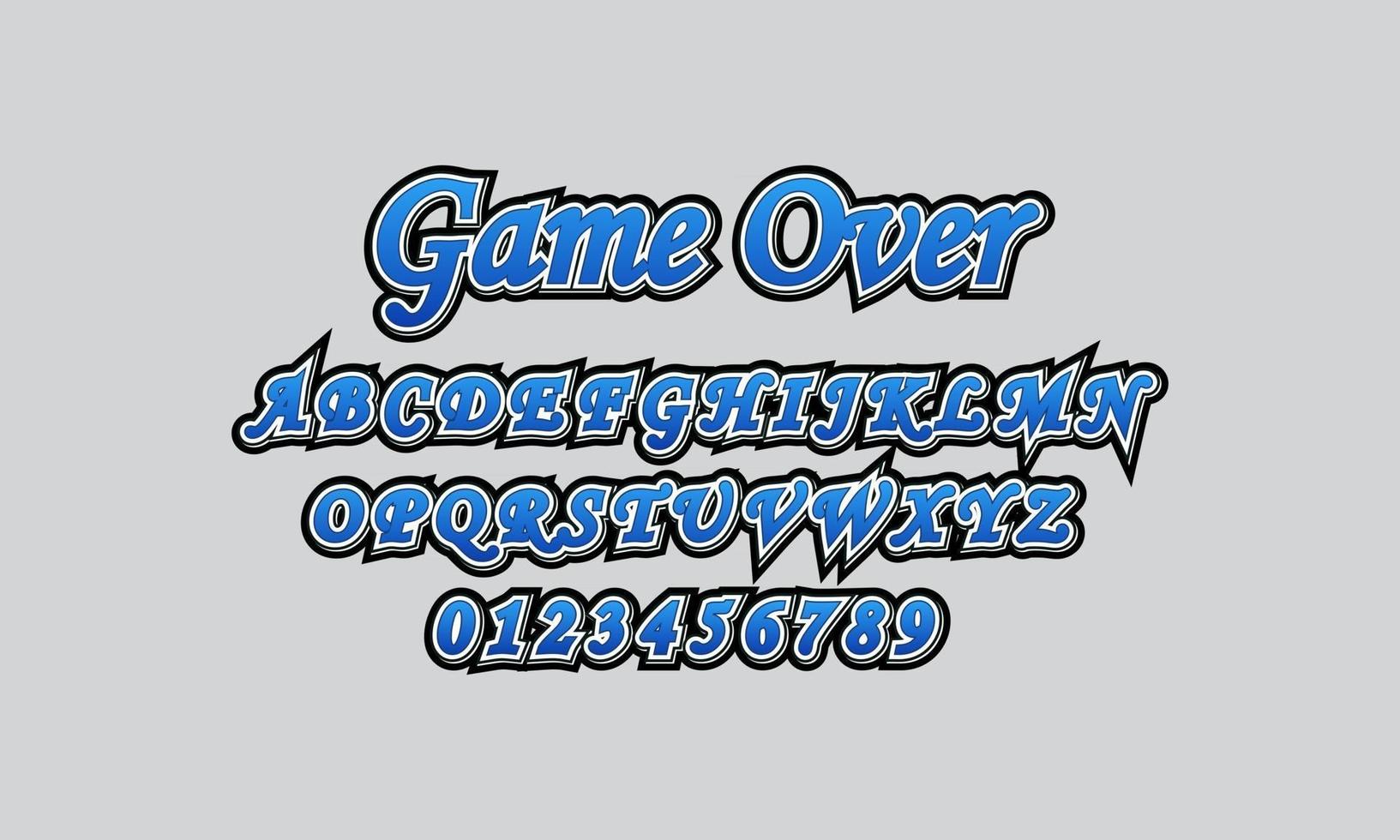 spel over lettertype alfabet vector