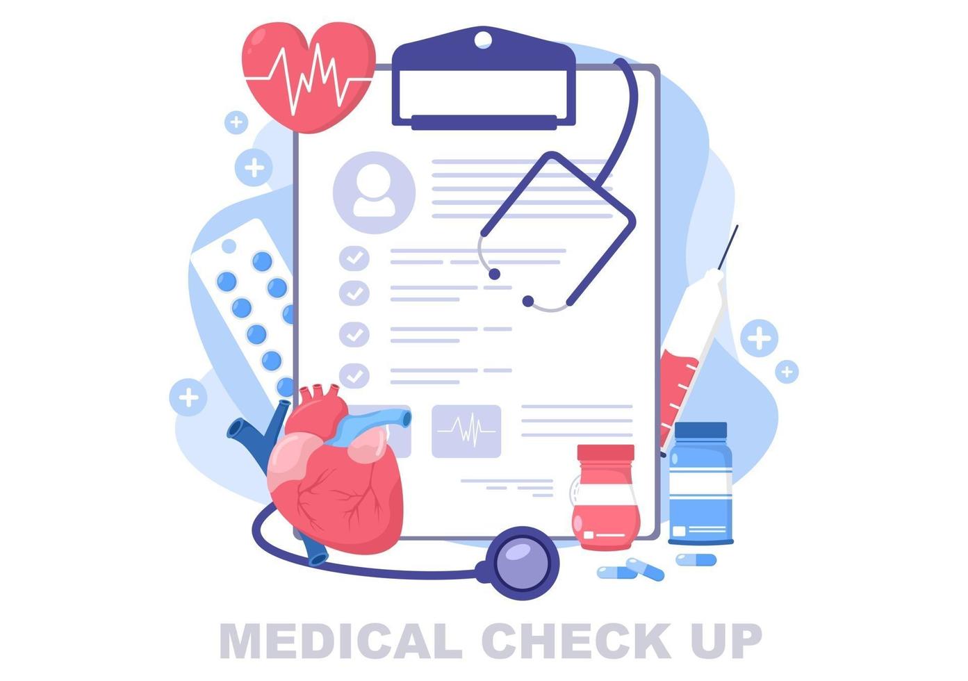 medische gezondheid check-up achtergrond vector