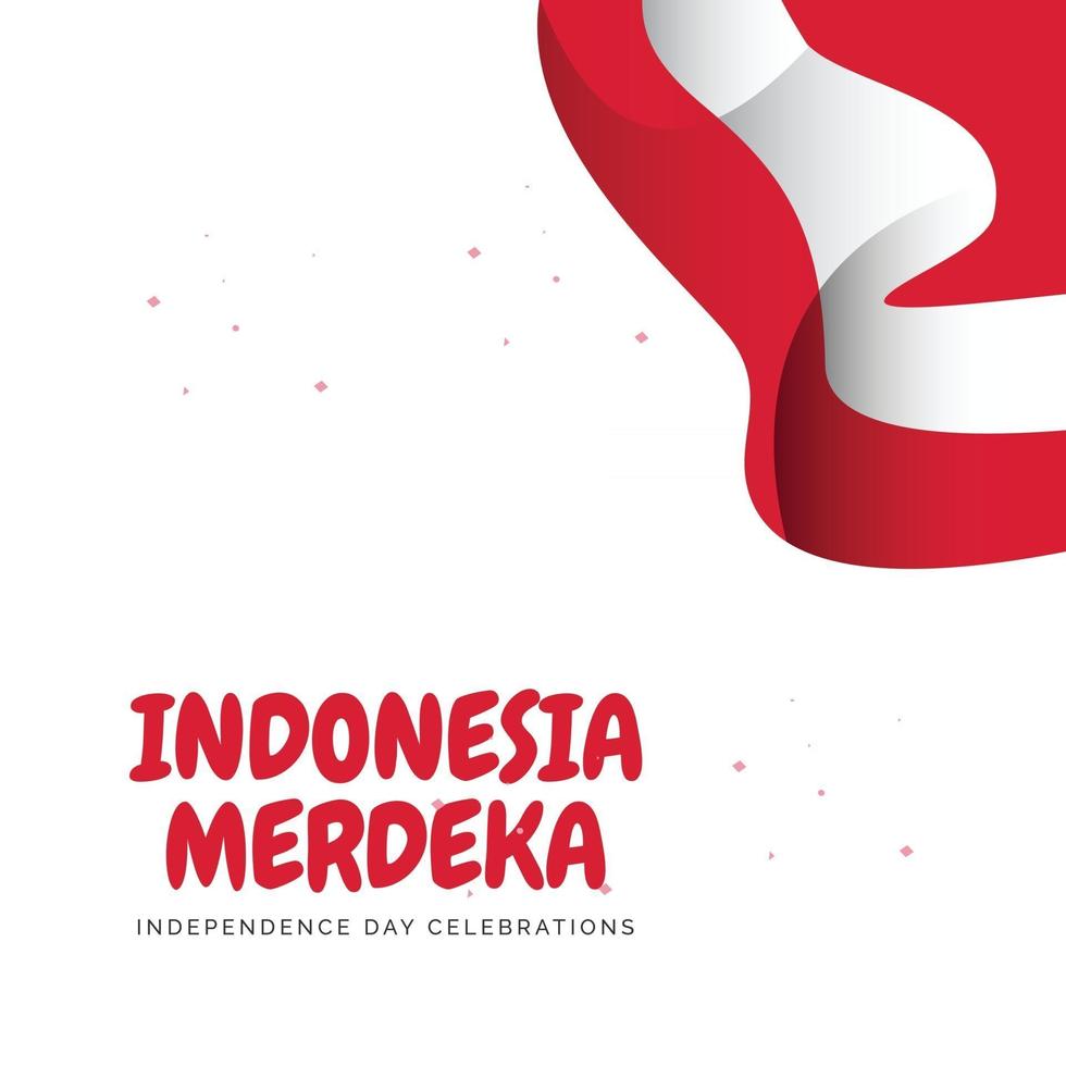 indonesië onafhankelijkheidsdag banners sjabloon. vector