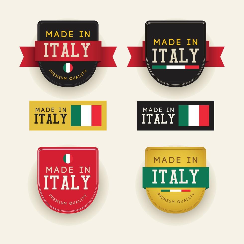 gemaakt in Italië badge vector sjabloon.