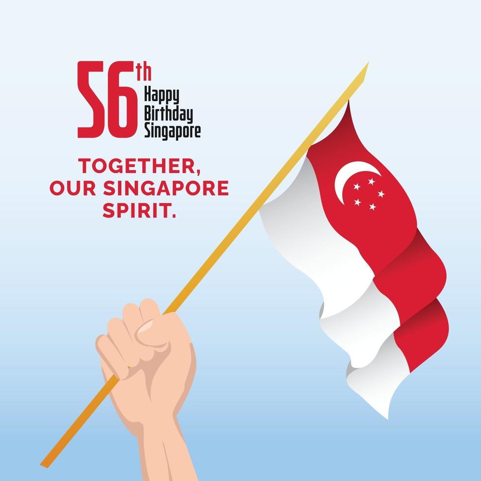 singapore onafhankelijkheidsdag banners sjabloon. vector
