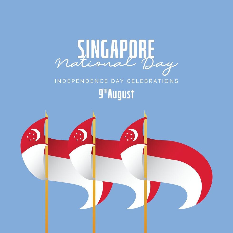 singapore onafhankelijkheidsdag banners sjabloon. vector