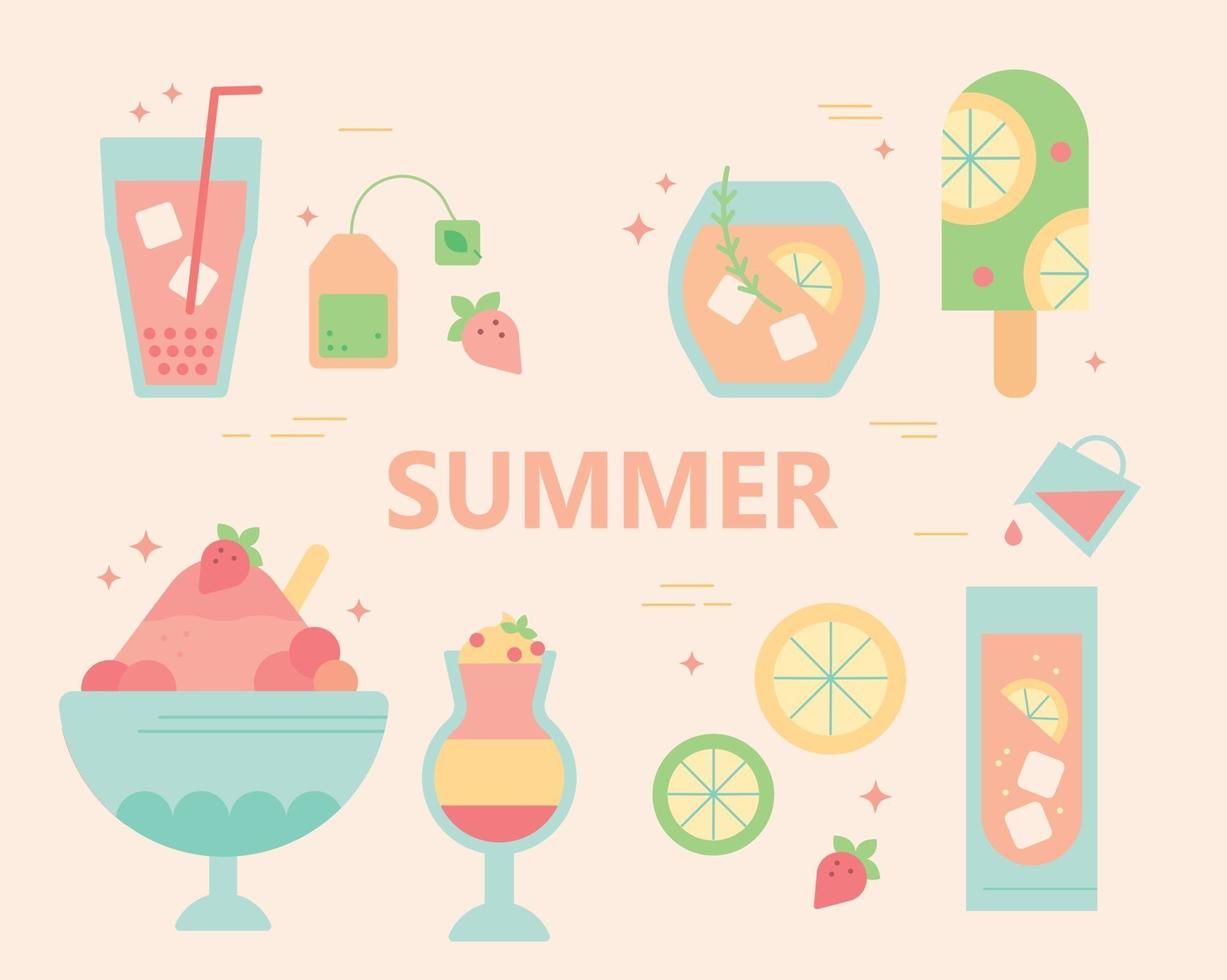 zomervoedselmenu vector